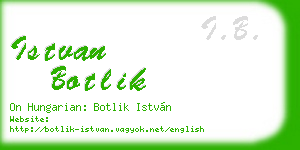 istvan botlik business card